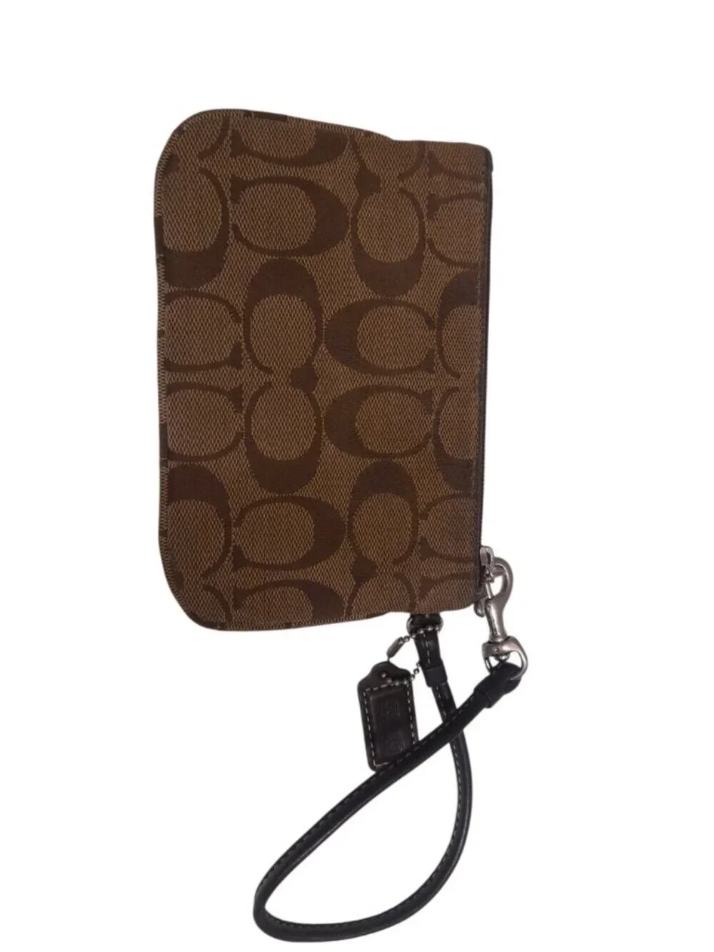Coach Signature Canvas Zip Wristlet Y2K Pouch
